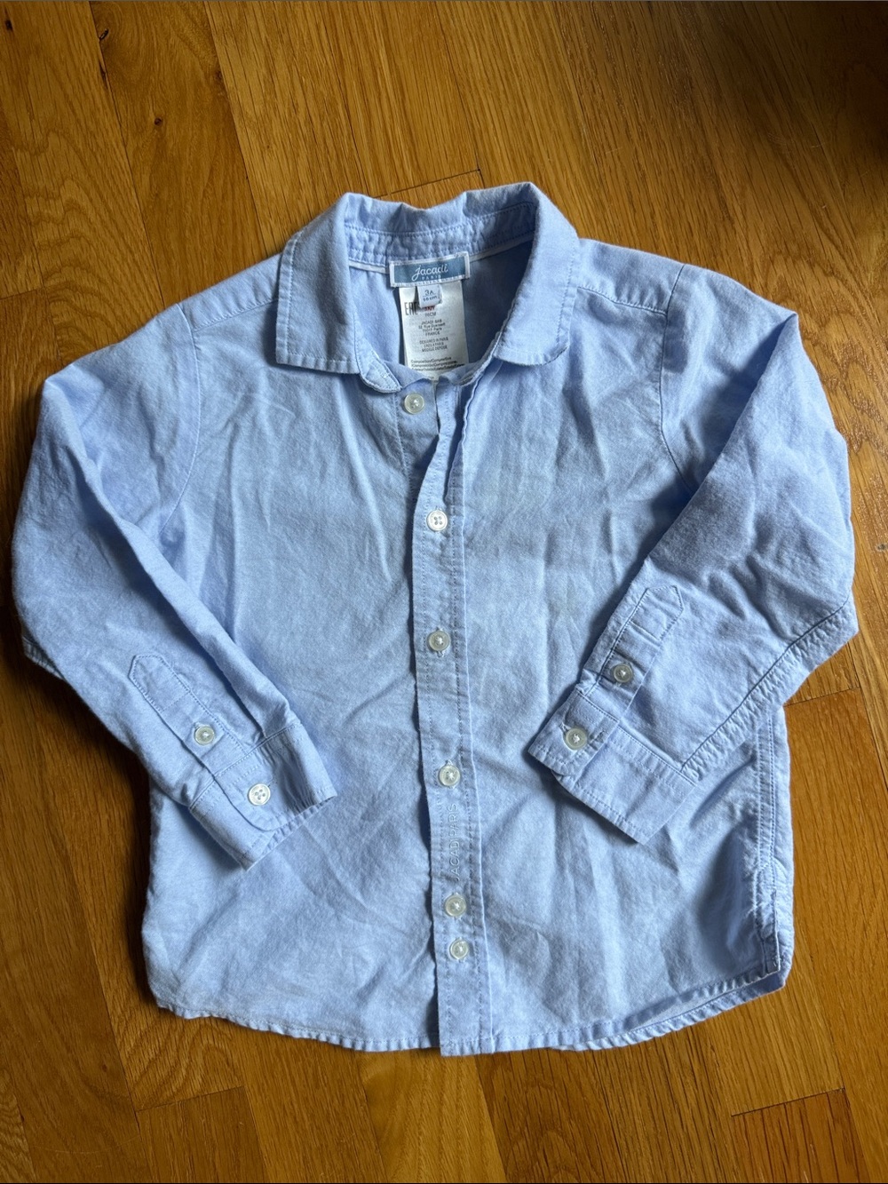 Jacadi blue cotton oxford shirt boys 3